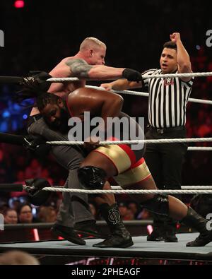 Phoenix, Arizona, USA. 27th Mar, 2023. PHOENIX, ARIZONA - MARCH 27: WWE WrestleMania RAW at the Footprint Center on March 27, 2023 in Phoenix, Arizona, United States. (Credit Image: © Alejandro Salazar/PX Imagens via ZUMA Press Wire) EDITORIAL USAGE ONLY! Not for Commercial USAGE! Credit: ZUMA Press, Inc./Alamy Live News Stock Photo