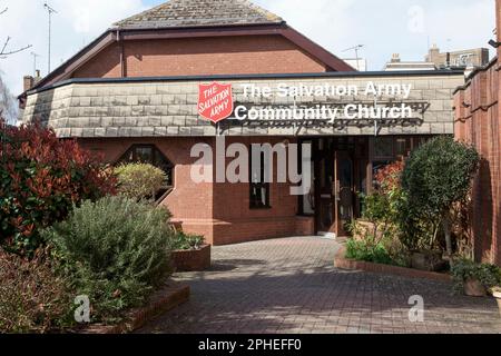 Views around Cheltenham City Centre. The Salvation Army community church. Stock Photo