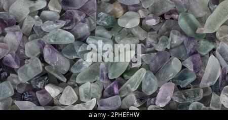 From above small raw fluorite rocks placed in one pile Stock Photo
