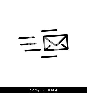 Message computer icon, vector illustration. Many computer icons that are used in everyday. Whether it s office work, and others. These icons are very Stock Vector