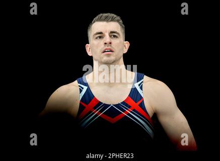 Liverpool, UK. 25th Mar, 2023. Liverpool, Mersyside UK on 25 March 2023. WHITLOCK OBE Max during the Gymnastics British Championships 2023 at the Exhibition Centre, Liverpool, Mersyside UK on 25 March 2023. Credit: Francis Knight/Alamy Live News Stock Photo