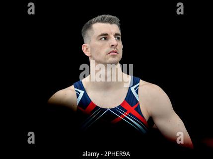 Liverpool, UK. 25th Mar, 2023. Liverpool, Mersyside UK on 25 March 2023. WHITLOCK OBE Max during the Gymnastics British Championships 2023 at the Exhibition Centre, Liverpool, Mersyside UK on 25 March 2023. Credit: Francis Knight/Alamy Live News Stock Photo