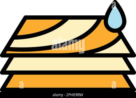 Filter layer water icon. Outline Filter layer water vector icon for web design isolated on white background color flat Stock Vector