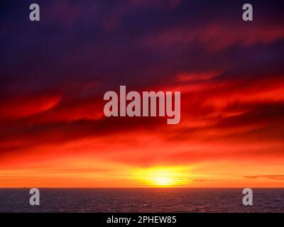 Sunset near  Alftanes close to Reykjavik. Europe, Northern Europe, Iceland Stock Photo