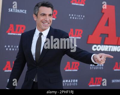 Los Angeles, USA. 27th Mar, 2023. Chris Messina arrives at the Amazon Studios' AIR World Premiere held at the Regency Village Theater in Westwood, CA on Monday, ?March 27, 2023. (Photo By Sthanlee B. Mirador/Sipa USA) Credit: Sipa USA/Alamy Live News Stock Photo