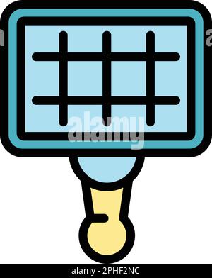 Grill net icon. Outline Grill net vector icon for web design isolated on white background color flat Stock Vector