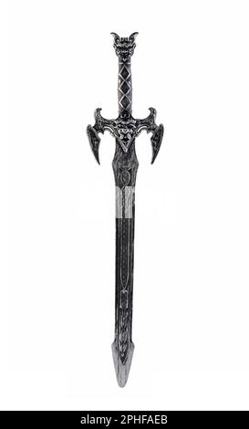 steel ornate sword isolated on white background Stock Photo - Alamy