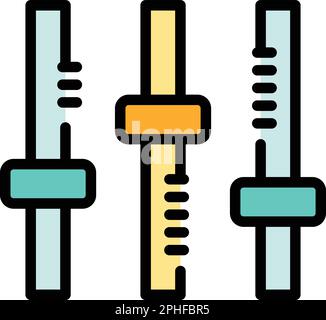 Volume control icon. Outline Volume control vector icon for web design isolated on white background color flat Stock Vector