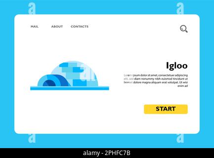 Igloo flat icon Stock Vector