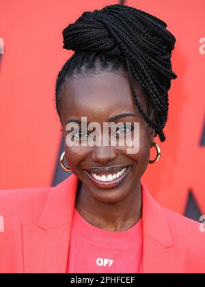 WESTWOOD, LOS ANGELES, CALIFORNIA, USA - MARCH 27: Anna Diop arrives at the World Premiere Of Amazon Studios' And Skydance Media's 'Air' held at the Regency Village Theatre on March 27, 2023 in Westwood, Los Angeles, California, United States. (Photo by Xavier Collin/Image Press Agency) Stock Photo