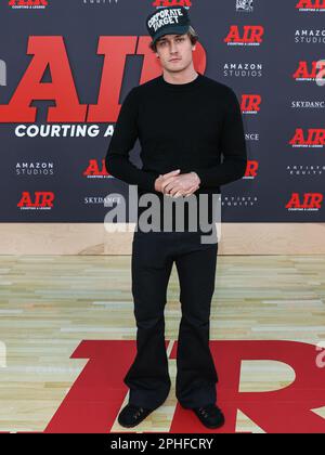 WESTWOOD, LOS ANGELES, CALIFORNIA, USA - MARCH 27: Cole Bennett arrives at the World Premiere Of Amazon Studios' And Skydance Media's 'Air' held at the Regency Village Theatre on March 27, 2023 in Westwood, Los Angeles, California, United States. (Photo by Xavier Collin/Image Press Agency) Stock Photo
