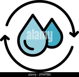 Accessible water icon. Outline Accessible water vector icon for web design isolated on white background color flat Stock Vector