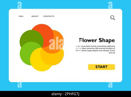 Flower Shape Icon Stock Vector