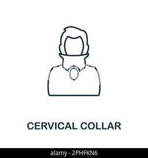 Cervical Collar line icon. Monochrome simple Cervical Collar outline icon for templates, web design and infographics Stock Vector