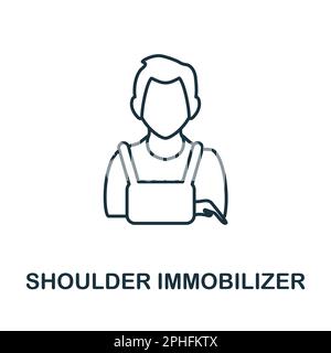 Shoulder Immobilizer line icon. Monochrome simple Shoulder Immobilizer outline icon for templates, web design and infographics Stock Vector