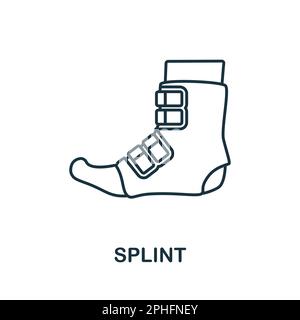 Splint line icon. Monochrome simple Splint outline icon for templates, web design and infographics Stock Vector