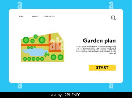 Garden plan vector icon Stock Vector