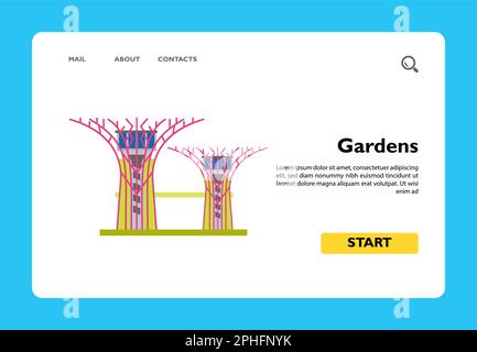 Gardens by the Bay icon Stock Vector