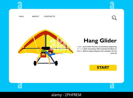 Hang Glider Icon Stock Vector