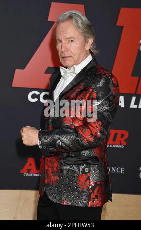 Los Angeles, California, USA. 27th Mar, 2023. John Savage attends Amazon Studios' World Premiere Of 'AIR' at Regency Village Theatre on March 27, 2023 in Los Angeles, California. Credit: Jeffrey Mayer/Jtm Photos/Media Punch/Alamy Live News