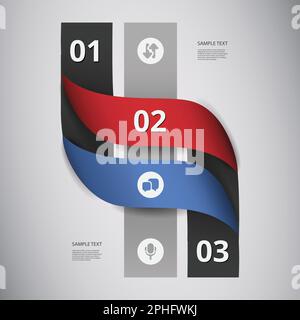 Paper Ribbon Infographics Design Stock Vector