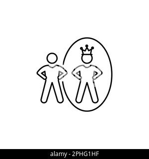 Worker, crown, self affirmation icon. One of the business collection icons for websites, web design, mobile app Stock Vector