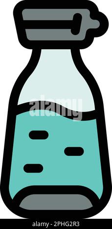 Rice soy sauce icon. Outline Rice soy sauce vector icon for web design isolated on white background color flat Stock Vector