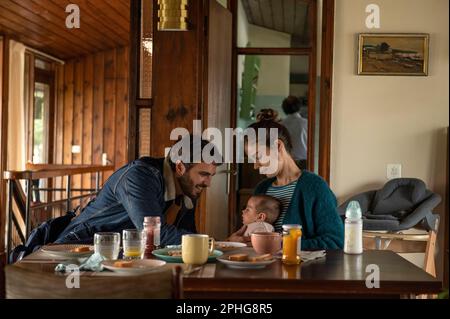 LAIA COSTA and MIKEL BUSTAMANTE in LULLABY (2022) -Original title: CINCO LOBITOS-, directed by ALAUDA RUIZ DE AZUA. Credit: Encanta Films / Sayaka Producciones / Album Stock Photo