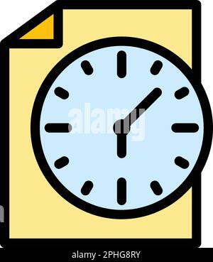 Papers jet lag icon. Outline Papers jet lag vector icon for web design isolated on white background color flat Stock Vector