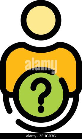 Anonymous agent icon. Outline Anonymous agent vector icon for web design isolated on white background color flat Stock Vector