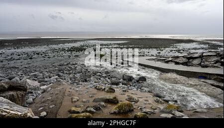 Llantwit Major Beach, Vale of Glamorgan, Wales in winter Stock Photo