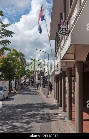 Downtown Philipsburg, St. Maarten, Southern Caribbean , Stock Photo