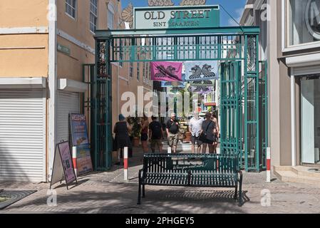 Downtown Philipsburg, St. Maarten, Southern Caribbean , Stock Photo