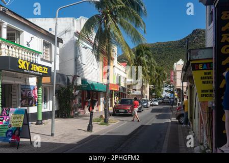 Downtown Philipsburg, St. Maarten, Southern Caribbean , Stock Photo