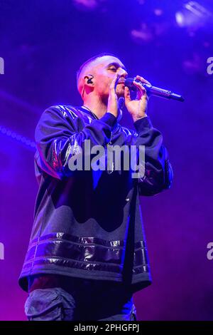 The irish singer songwriter Dermot Kennedy performs live in Brussels | Le chanteur auteur irlandais Dermot Kennedy en concert a Forest National a Brux Stock Photo