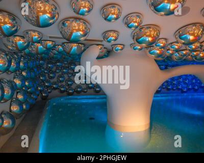 Palazzo Matteotti The Dedica Anthology with Elegant Swimming Pool with Modern Design in Milan, Lombardy in Italy. Stock Photo