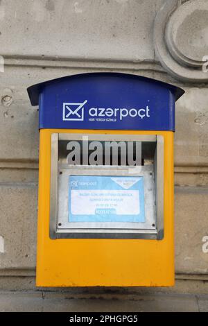 Postal collection box in Azerbaijan Stock Photo