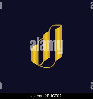J Letter Real Estate Royal Luxury Fashion Clothing Brand Monogram Logo Stock Vector