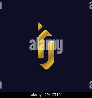 I R J Letter Royal Luxury Fashion Clothing Brand Monogram Logo Stock Vector