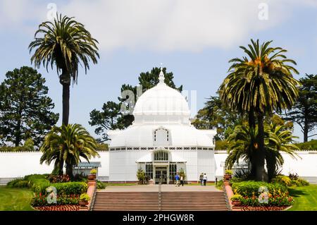 Conservatory of Flowers, Golden Gate Park, San Francisco, California Stock Photo