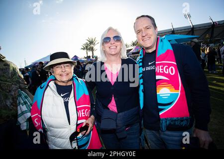 Fans during the Fanfest at the National Women's Soccer League game between San Diego Wave FC and Chicago Red Stars at Snapdragon Stadium in San Diego, California, United States (Xavier Hernandez /SPP) Credit: SPP Sport Press Photo. /Alamy Live News Stock Photo