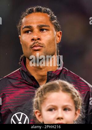 Cologne, Germany. 28th Mar, 2023. COLOGNE, GERMANY - MARCH 28: Serge Gnabry of Germany during the International Friendly match between Germany and Belgium at RheinEnergieStadion on March 28, 2023 in Cologne, Germany (Photo by Joris Verwijst/Orange Pictures) Credit: Orange Pics BV/Alamy Live News Stock Photo