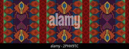 Abstract seamless pattern stylized as artificial intelligence.  Traditional ornament. Tribal pattern. Folk motive. Can be used for wallpaper, textile, Stock Vector