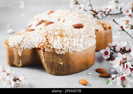 Colomba pasquale (Easter Dove). It is a typical italian eastern cake. It is  similar to panettone and has the shape of a dove Stock Photo - Alamy