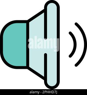 Music volume icon. Outline Music volume vector icon for web design isolated on white background color flat Stock Vector