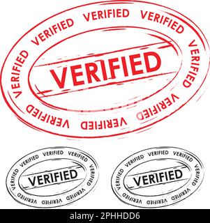 Verified stamp vector symbol, grunge illustrations Stock Vector