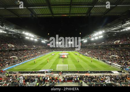 Cologne, Deutschland. 28th Mar, 2023. firo: 03/28/2023, football, soccer: DFB national team, country game men, men, friendly game GER, Germany - Belgium, BEL depositors, fans, of, Germany, German, fans, in, RheinEnergieSportpark, stadium, in, Koln Credit: dpa/Alamy Live News Stock Photo