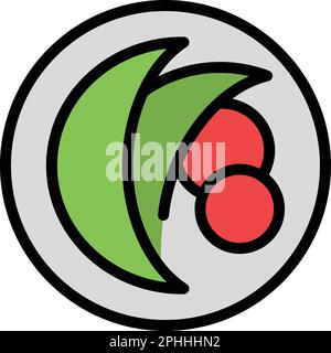Korean lunch icon. Outline Korean lunch vector icon for web design isolated on white background color flat Stock Vector