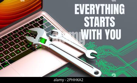 everything starts with you Stock Photo