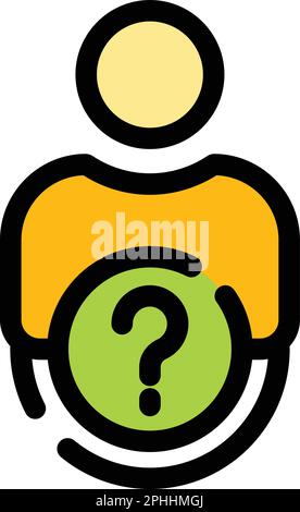 Anonymous agent icon. Outline Anonymous agent vector icon for web design isolated on white background color flat Stock Vector